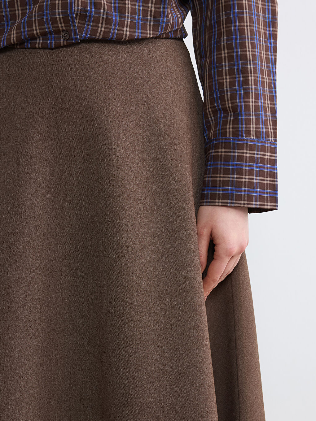 әйелдерге арналған жоғары белді найзағайлы клеш белдемше-2