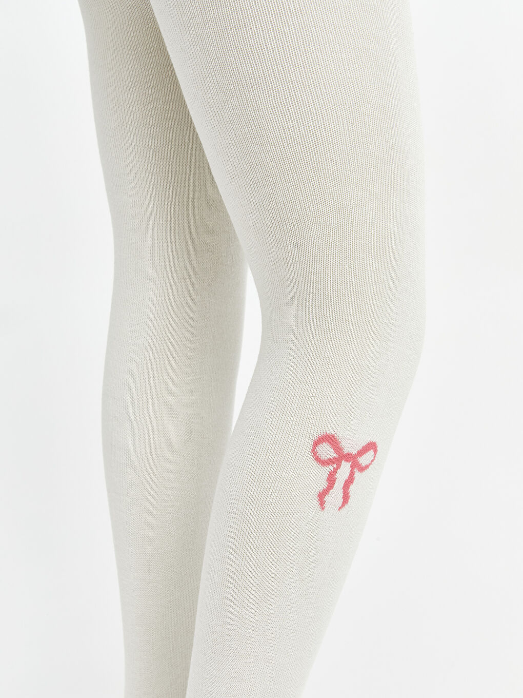 Pembe Fiyonk Desenli Kız Çocuk Külotlu Çorap 2'li-3