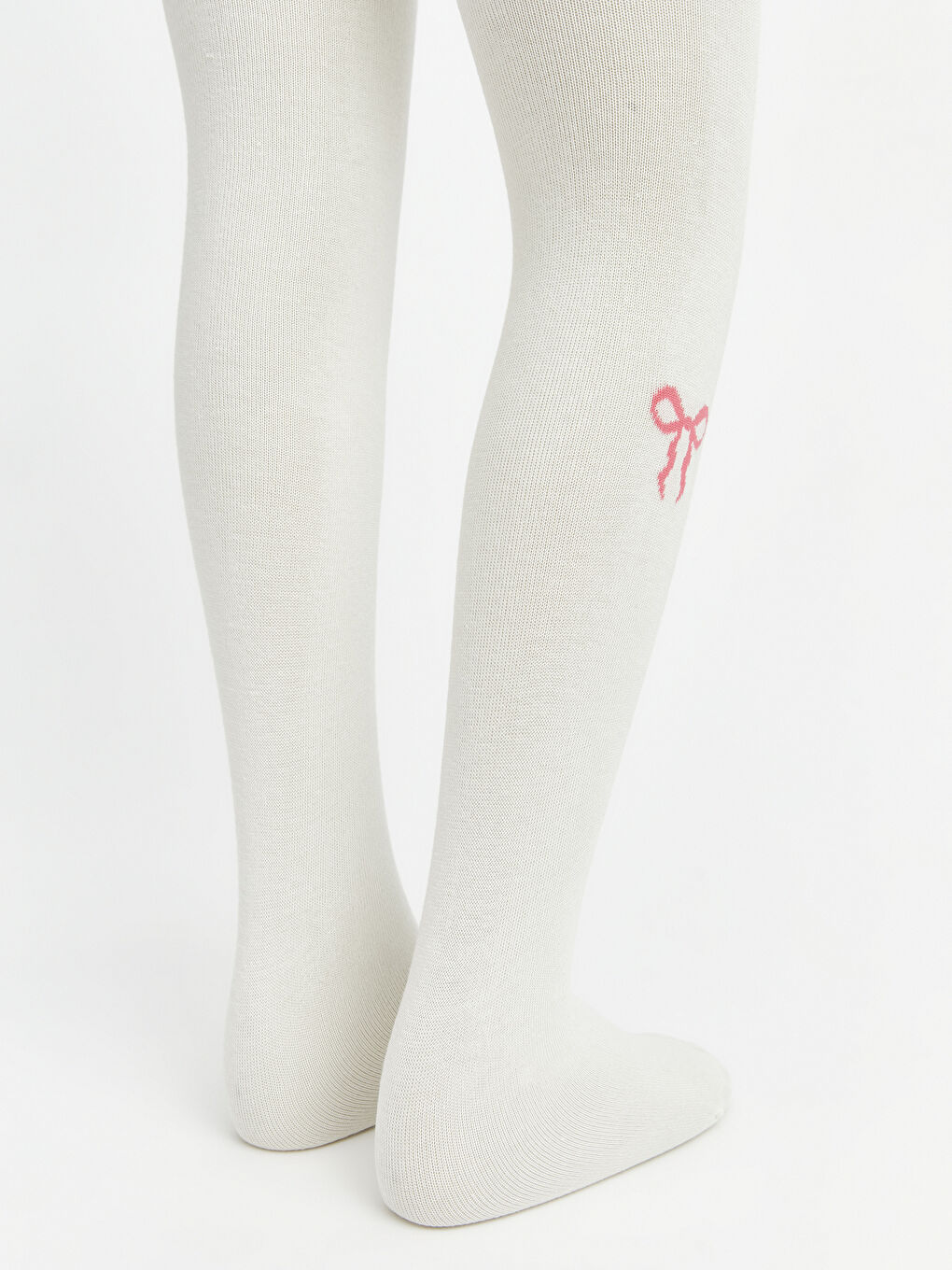 Pembe Fiyonk Desenli Kız Çocuk Külotlu Çorap 2'li-4