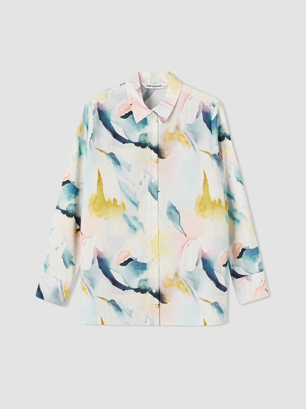 Patterned Oversize Women's Shirt-3