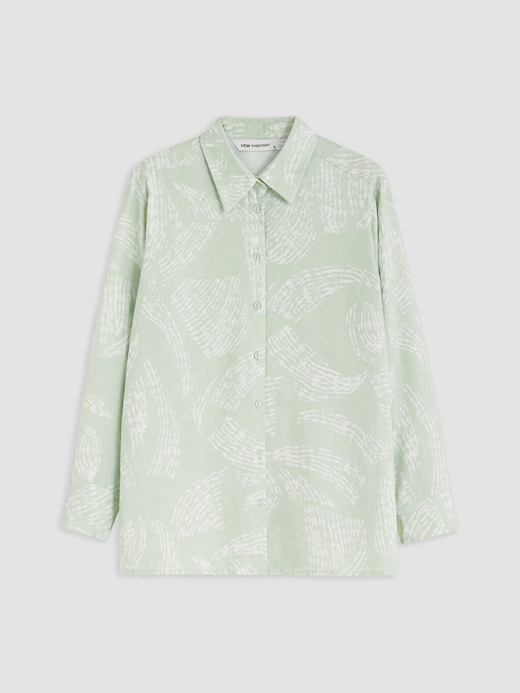Patterned Oversize Women's Shirt-4