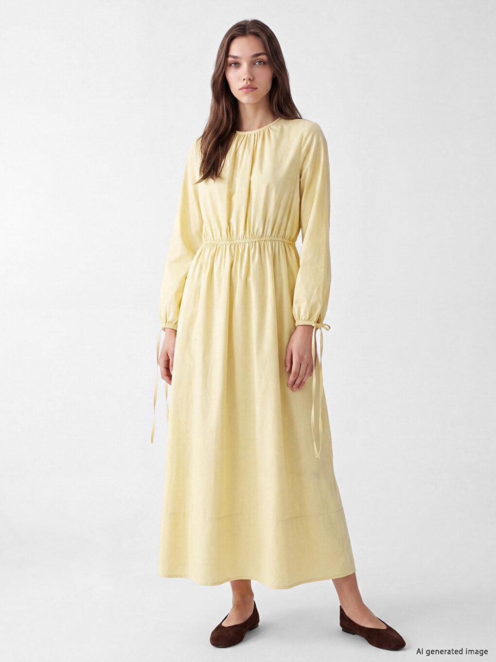 Rochie Poplin Talie Cambrată