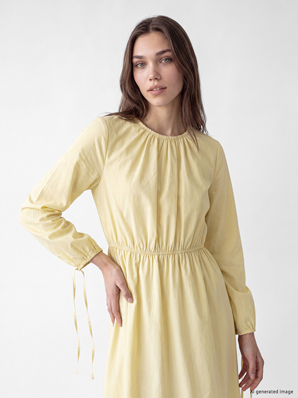 Rochie Poplin Talie Cambrată-1