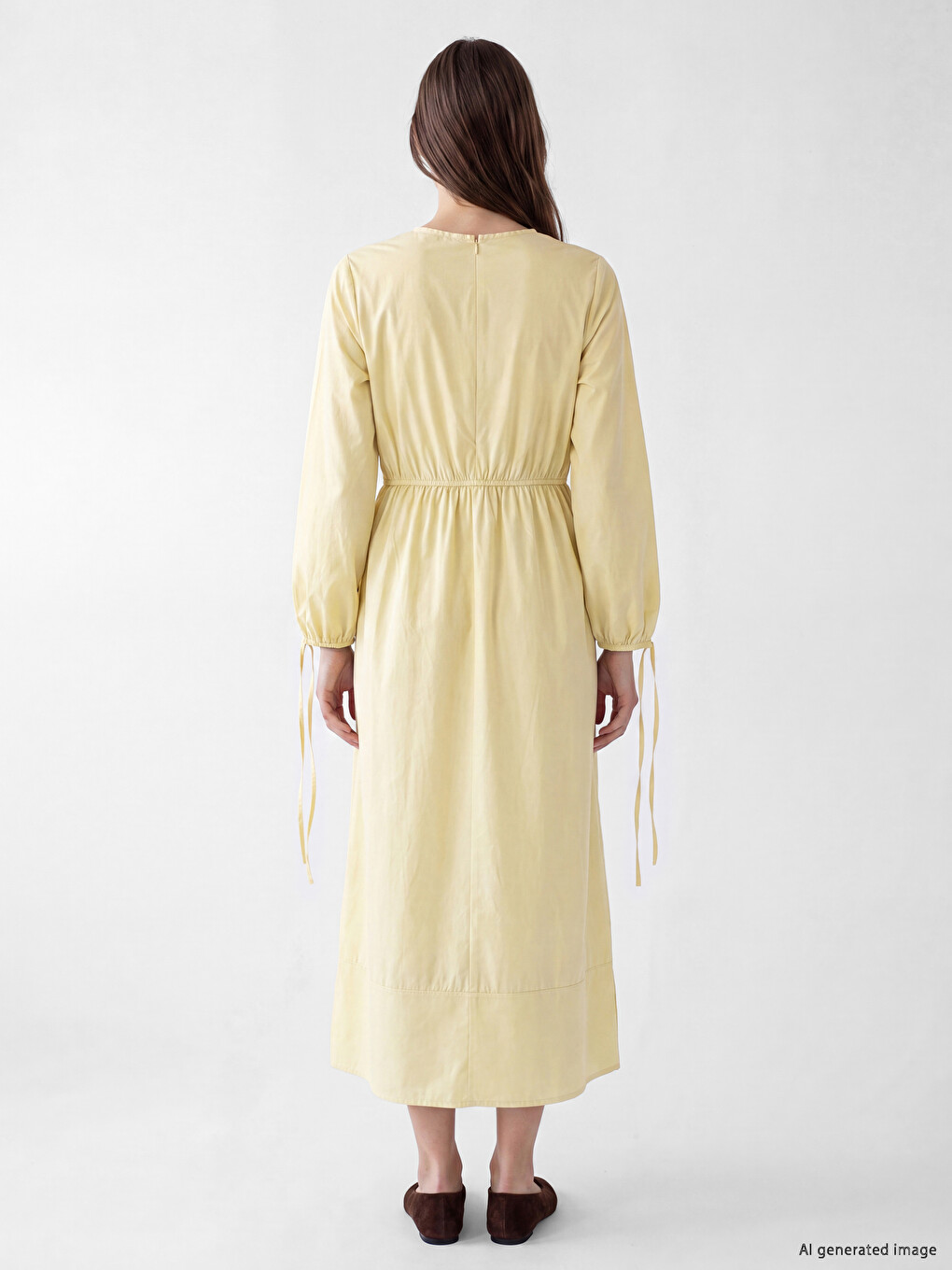 Rochie Poplin Talie Cambrată-3