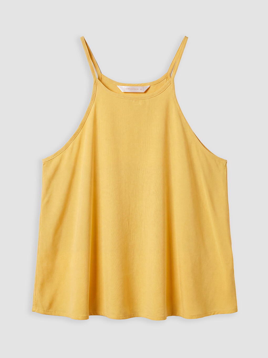 Sarı Halter Yaka Desenli Kadın Pijama Takımı-1