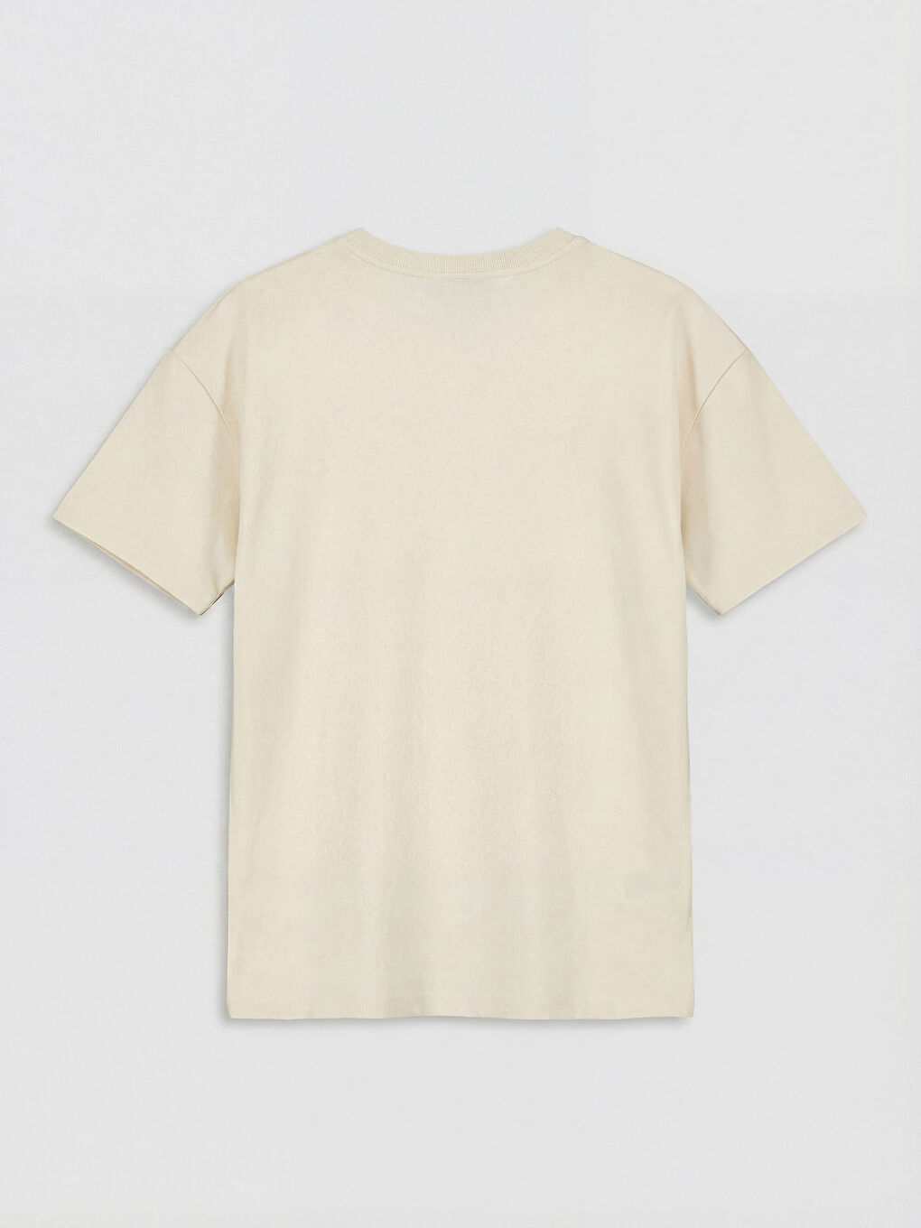 Bej Bisiklet Yaka Yazı Baskılı Erkek Çocuk Tişört-1