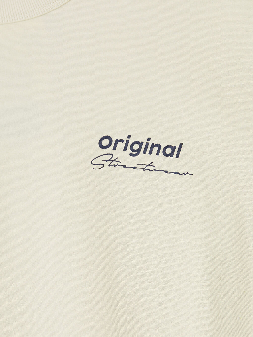 Bej Bisiklet Yaka Yazı Baskılı Erkek Çocuk Tişört-2