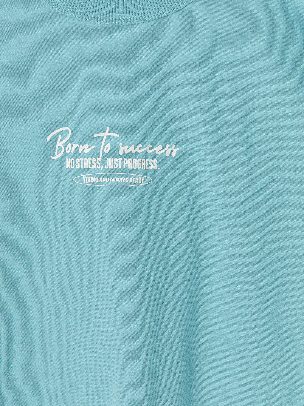 Mavi Bisiklet Yaka Baskılı Erkek Çocuk Tişört-2