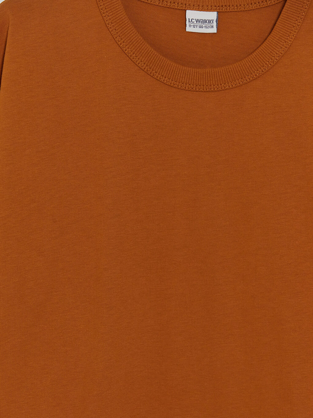 Kahverengi Bisiklet Yaka Kısa Kollu Erkek Çocuk Tişört-2