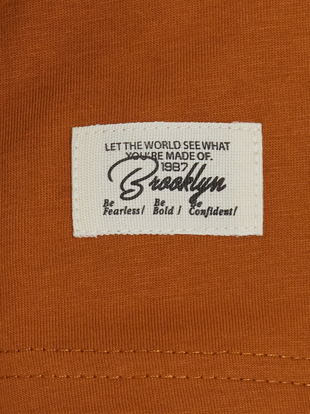 Kahverengi Bisiklet Yaka Kısa Kollu Erkek Çocuk Tişört-3