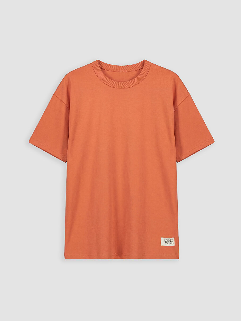 Turuncu Bisiklet Yaka Kısa Kollu Erkek Çocuk Tişört