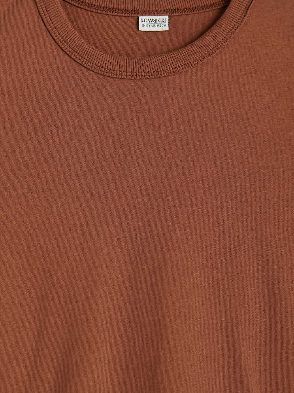 Kahverengi Bisiklet Yaka Kısa Kollu Erkek Çocuk Tişört-2