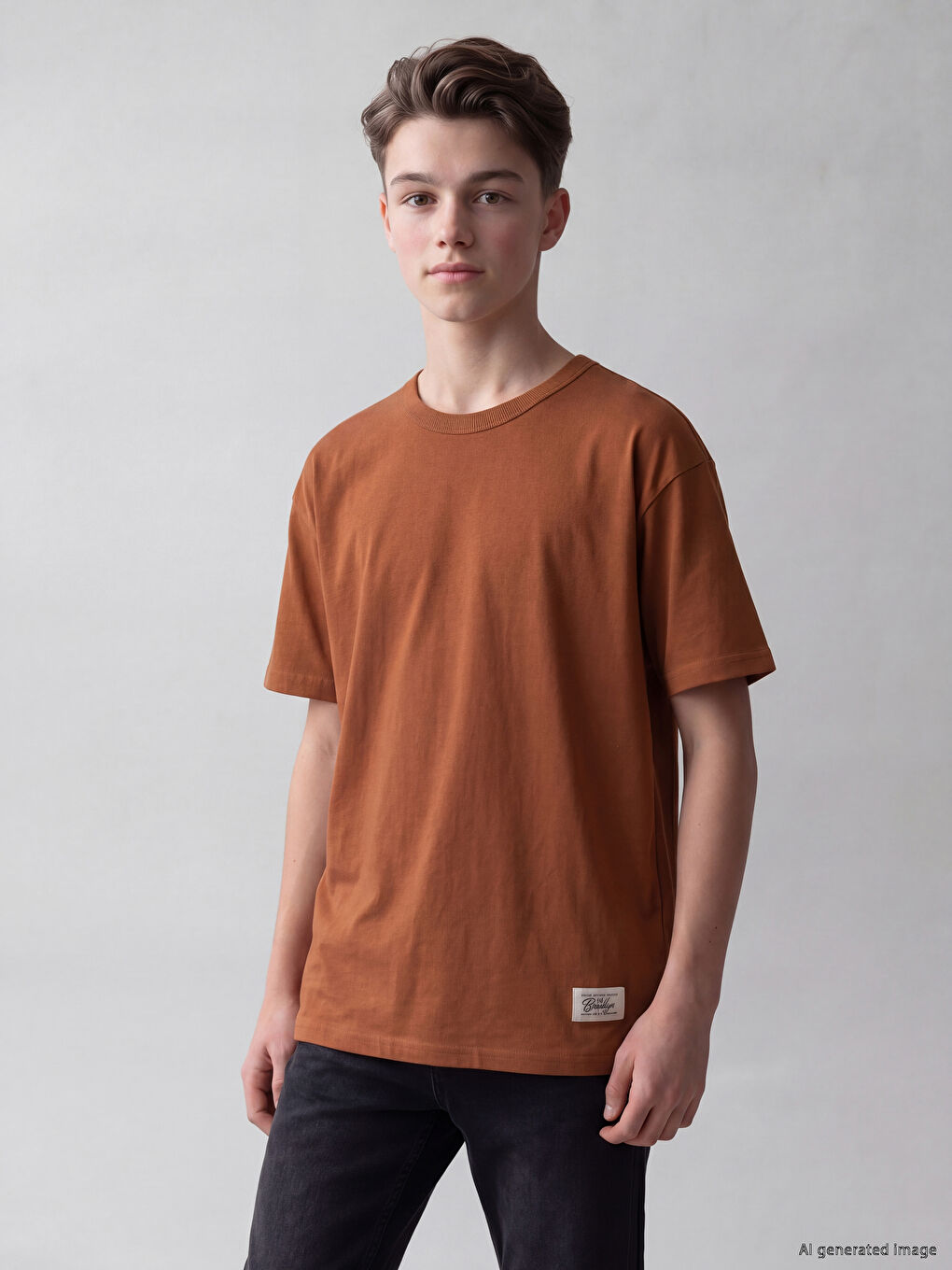 Crew Neck Short Sleeve Boys' T-Shirt