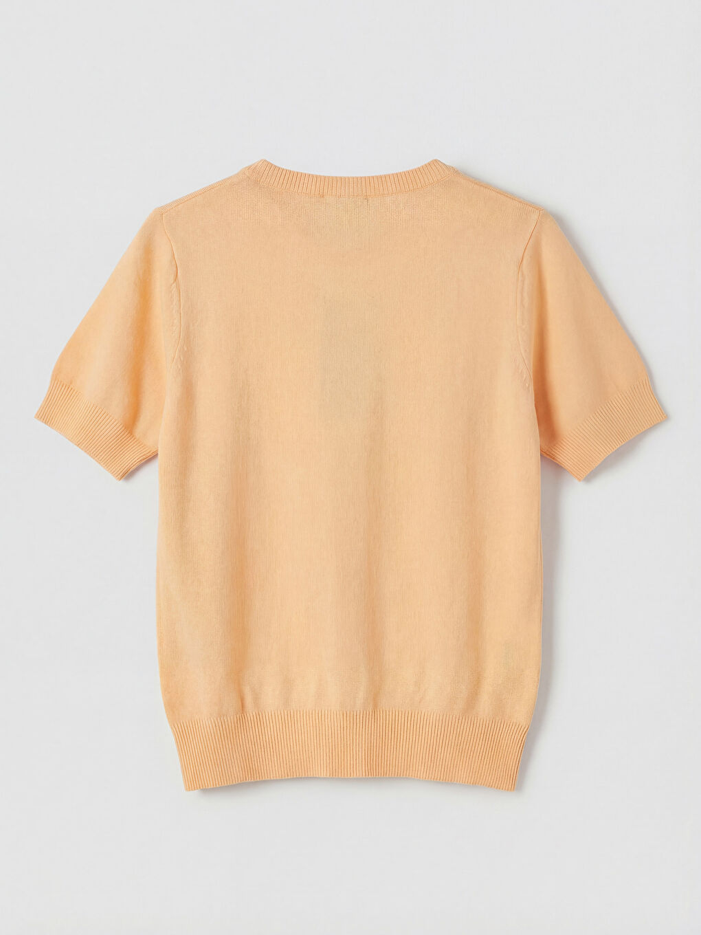 Turuncu Bisiklet Yaka Kadın Triko Kazak-1