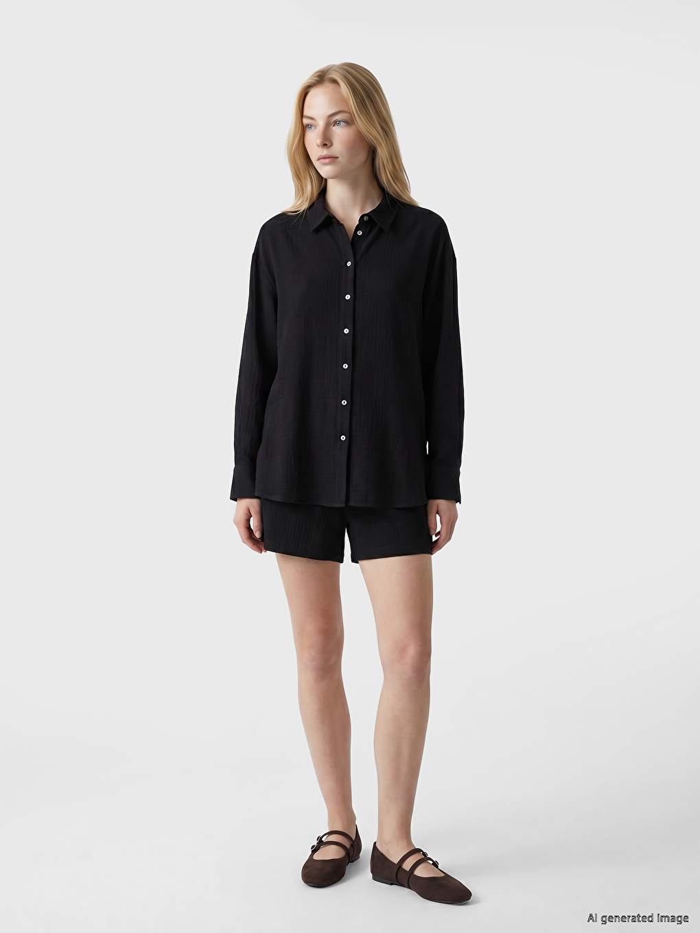 Oversize Muslin Women's Shirt-1