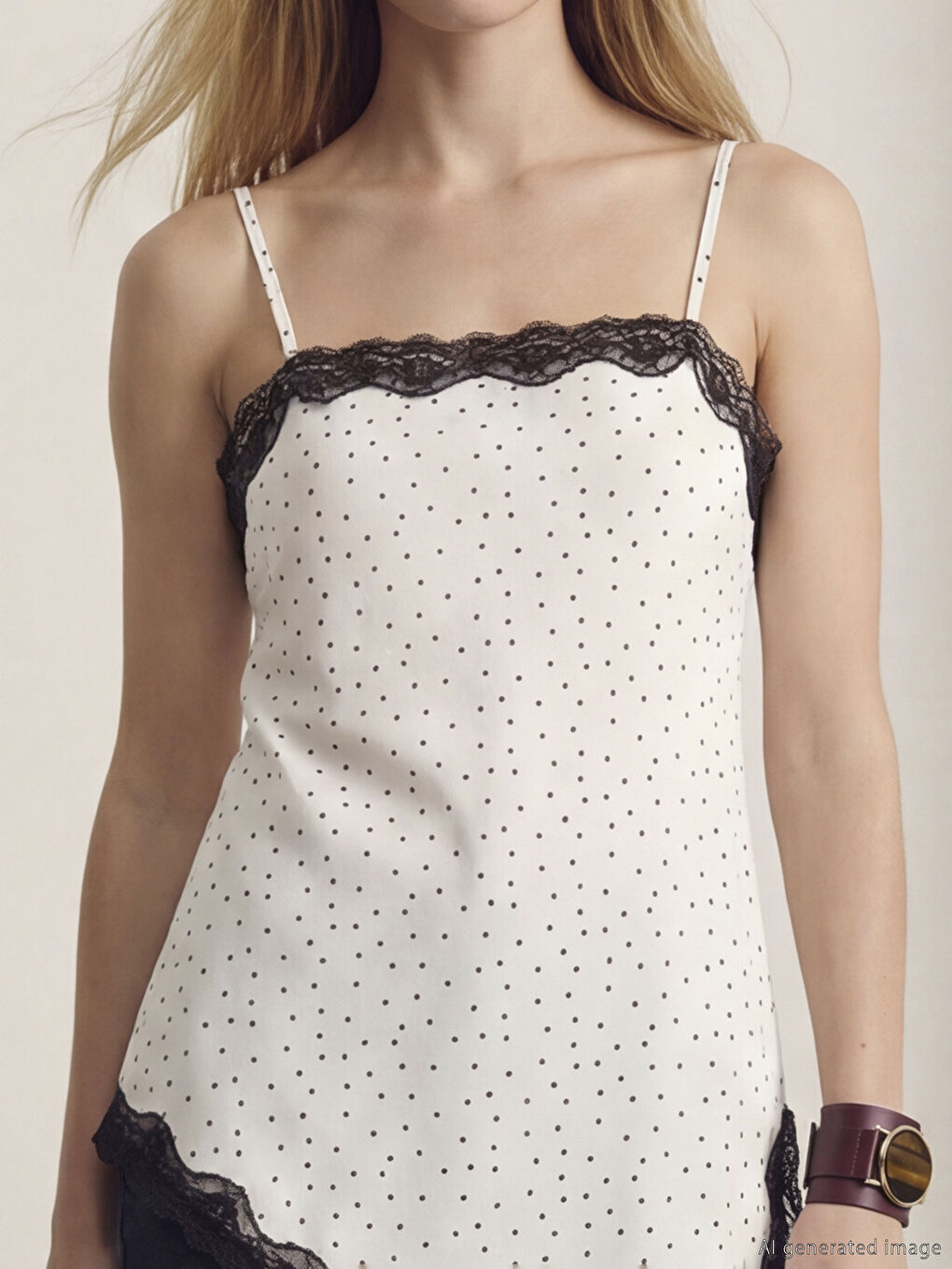 Ekru Asimetrik Kesimli Bluz	-2