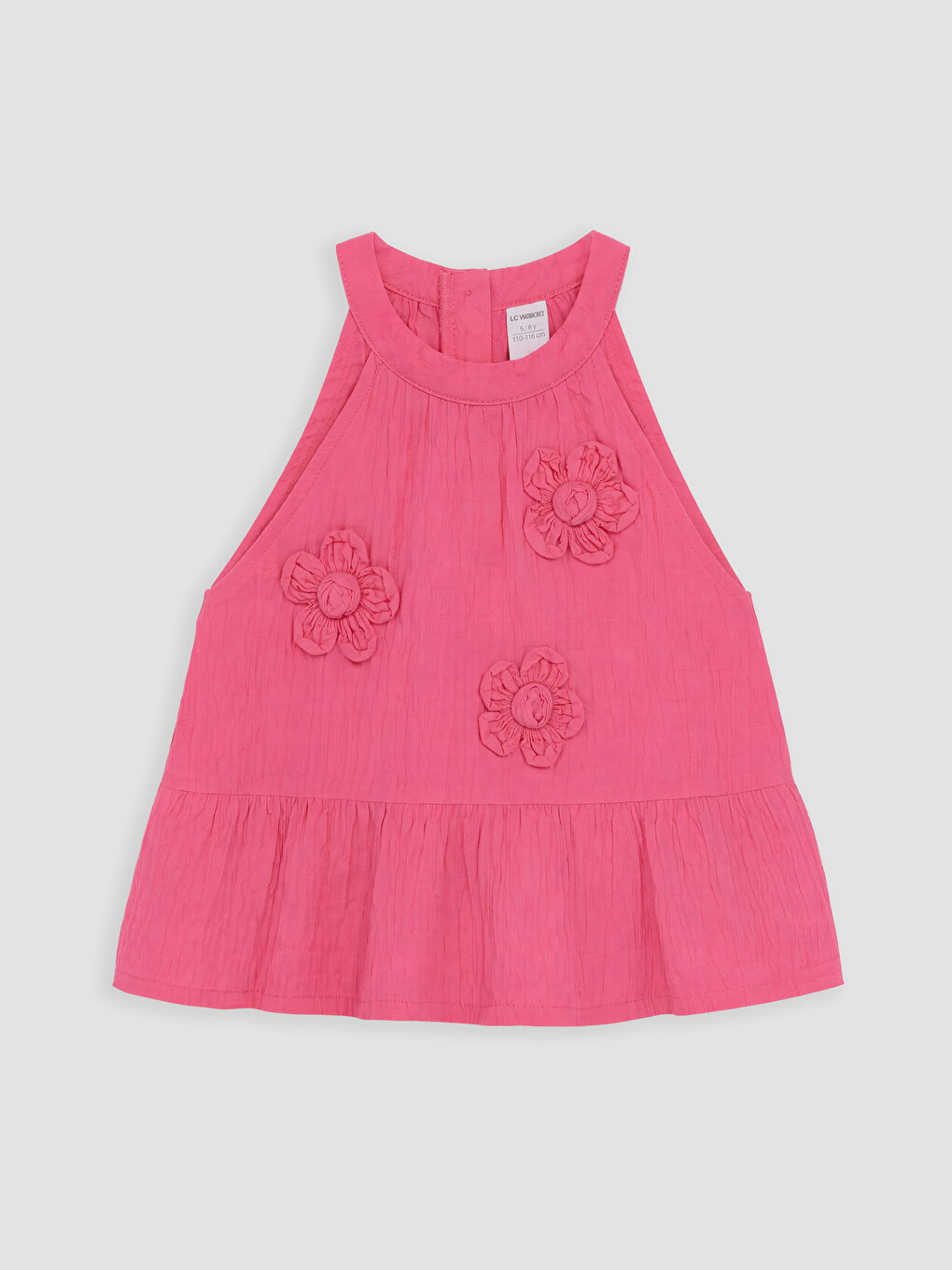 Pembe Çiçek Aplikeli Kız Çocuk Takım-1