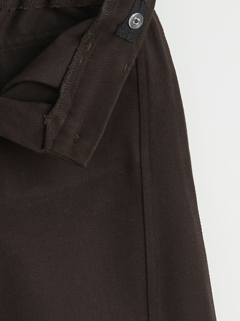 Kahverengi Regular Fit Kız Çocuk Gabardin Pantolon-2