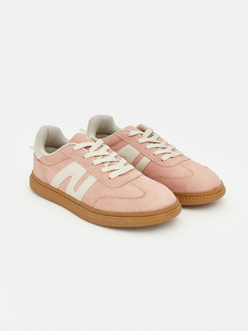 Pembe Süet Görünümlü Kız Çocuk Spor Ayakkabı