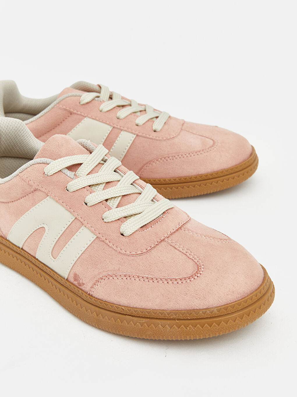 Pembe Süet Görünümlü Kız Çocuk Spor Ayakkabı-2