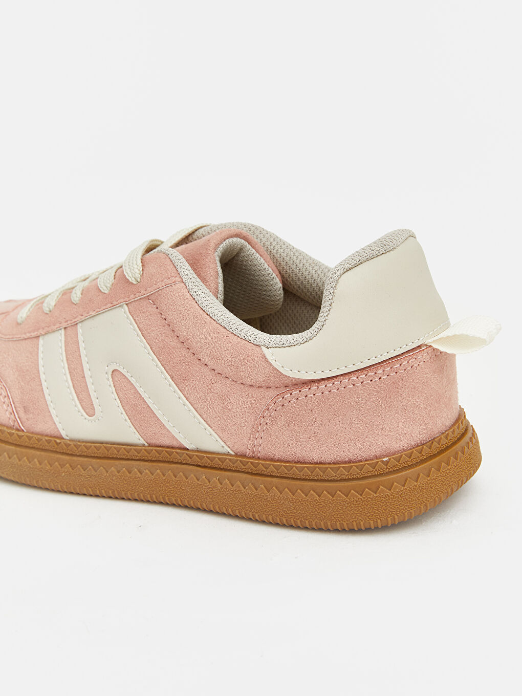 Pembe Süet Görünümlü Kız Çocuk Spor Ayakkabı-4