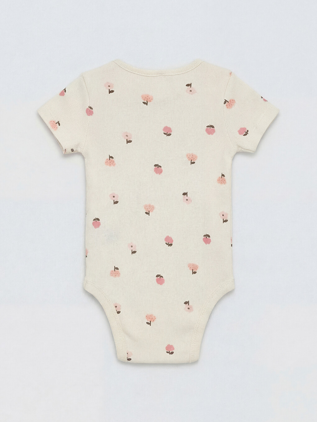 Bisiklet Yaka Baskılı Kız Bebek Çıtçıtlı Body 2'li-2