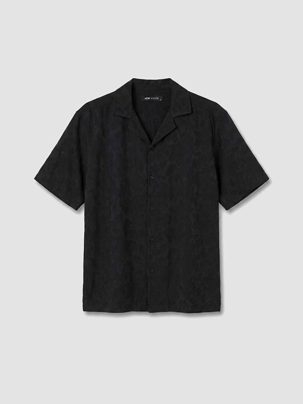 Siyah Regular Fit Desenli Erkek Gömlek