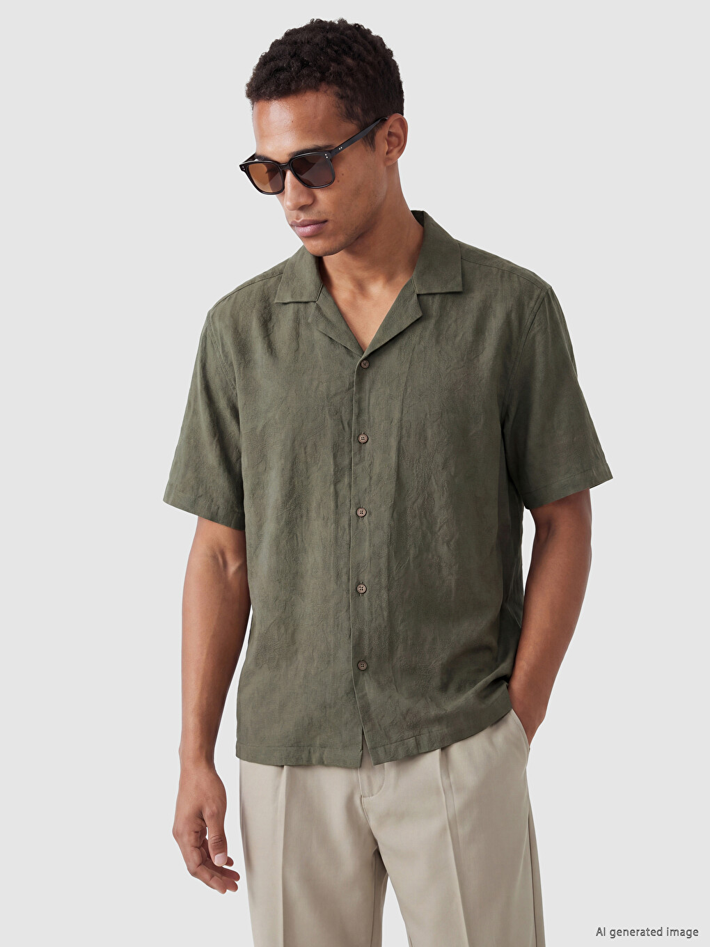 Regular Fit Patterned Men's Shirt