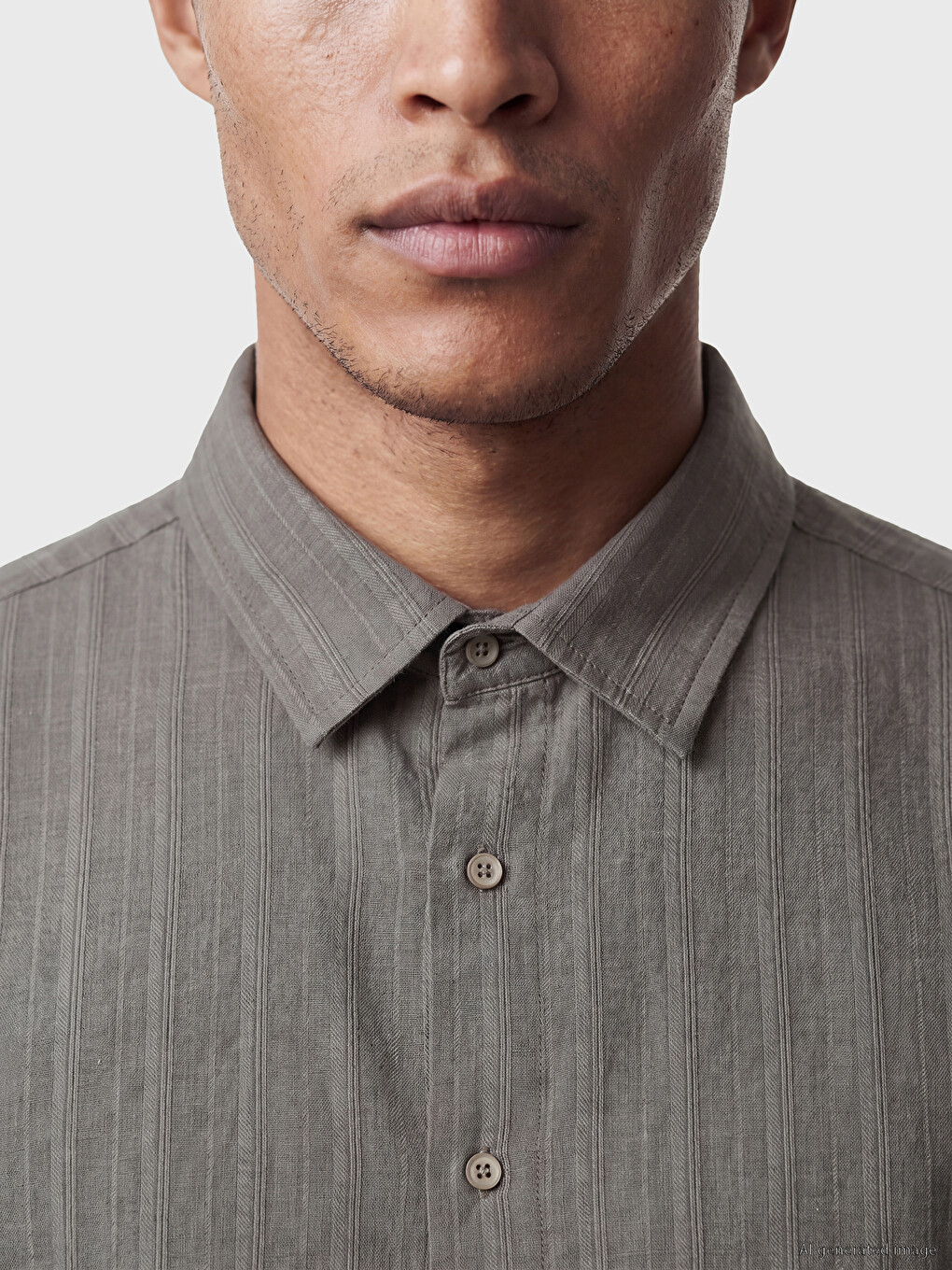 Relaxed Fit Linen Blend Men's Shirt-2