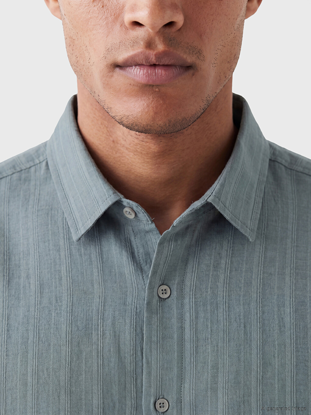Relaxed Fit Linen Blend Men's Shirt-2