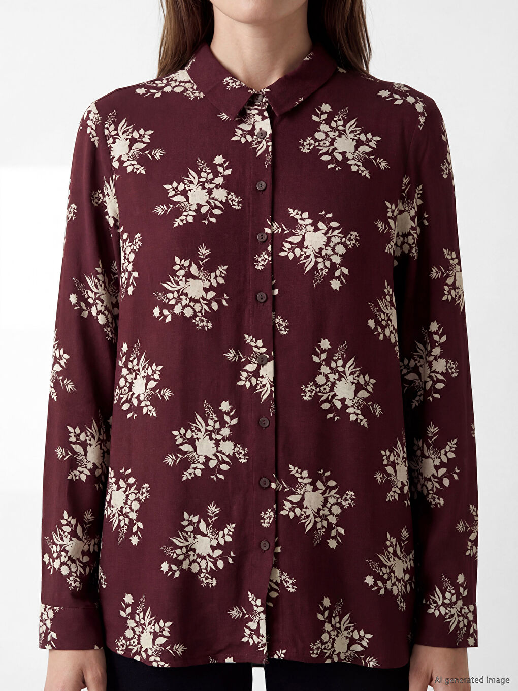 Floral Women's Shirt Tunic-2