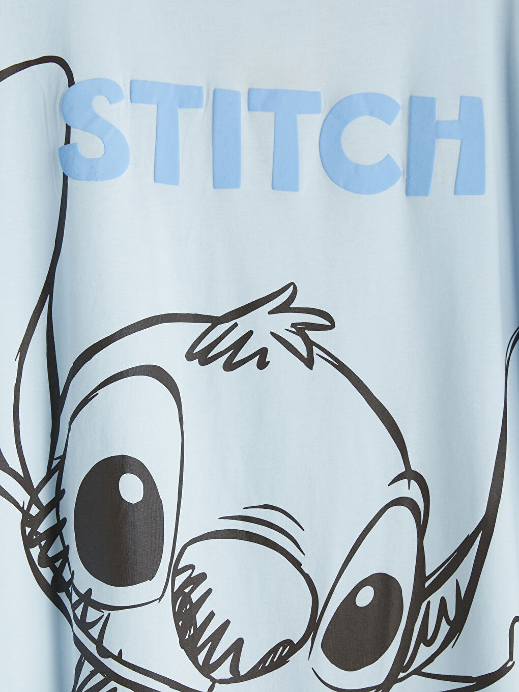 Mavi Stitch Baskılı Kadın Gecelik-2