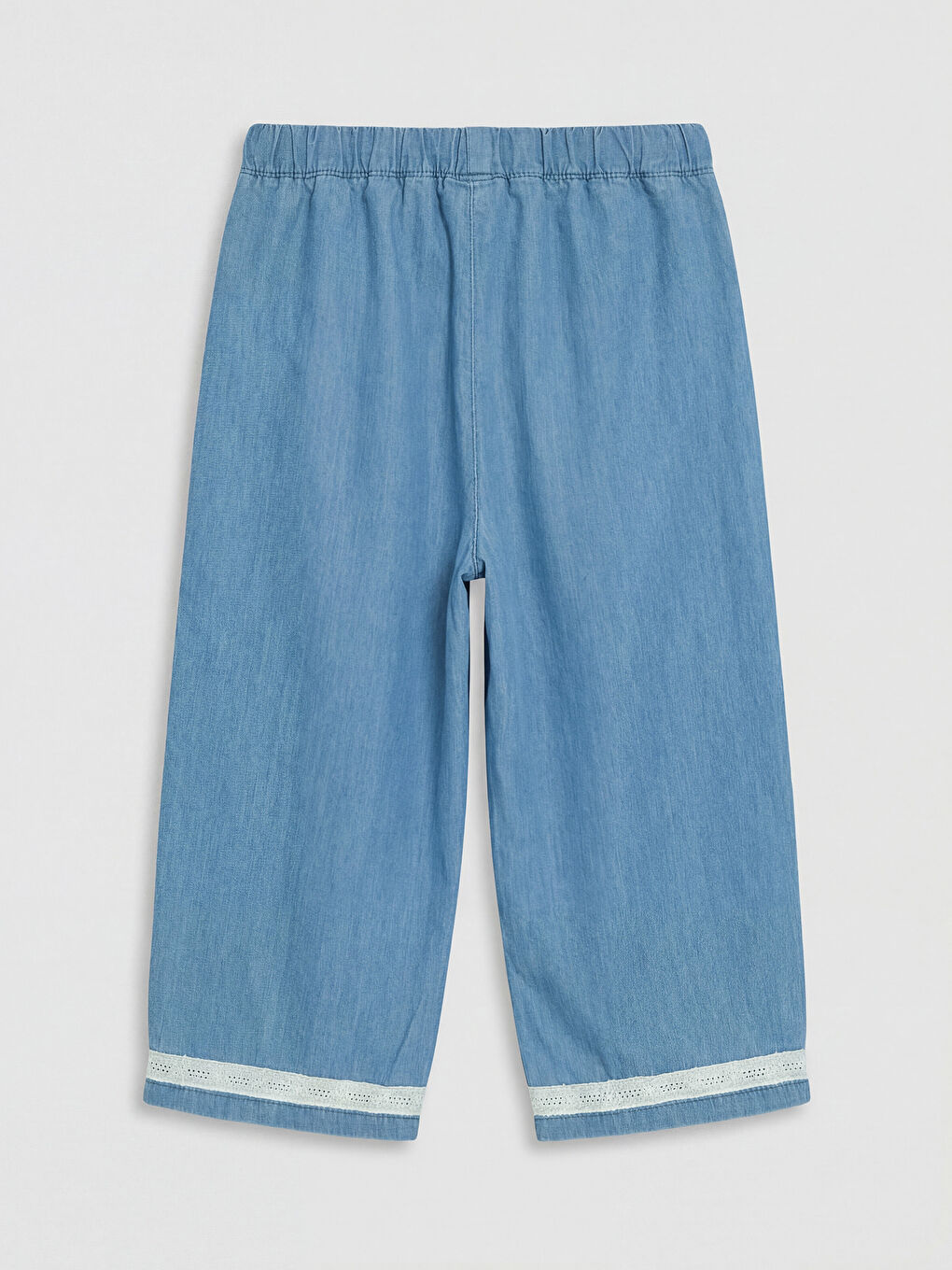 İndigo Fiyonklu ve Dantelli Kız Çocuk Pantolon-1