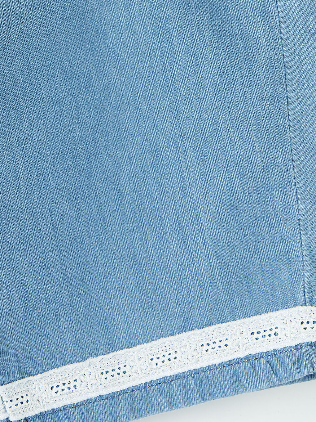 İndigo Fiyonklu ve Dantelli Kız Çocuk Pantolon-2