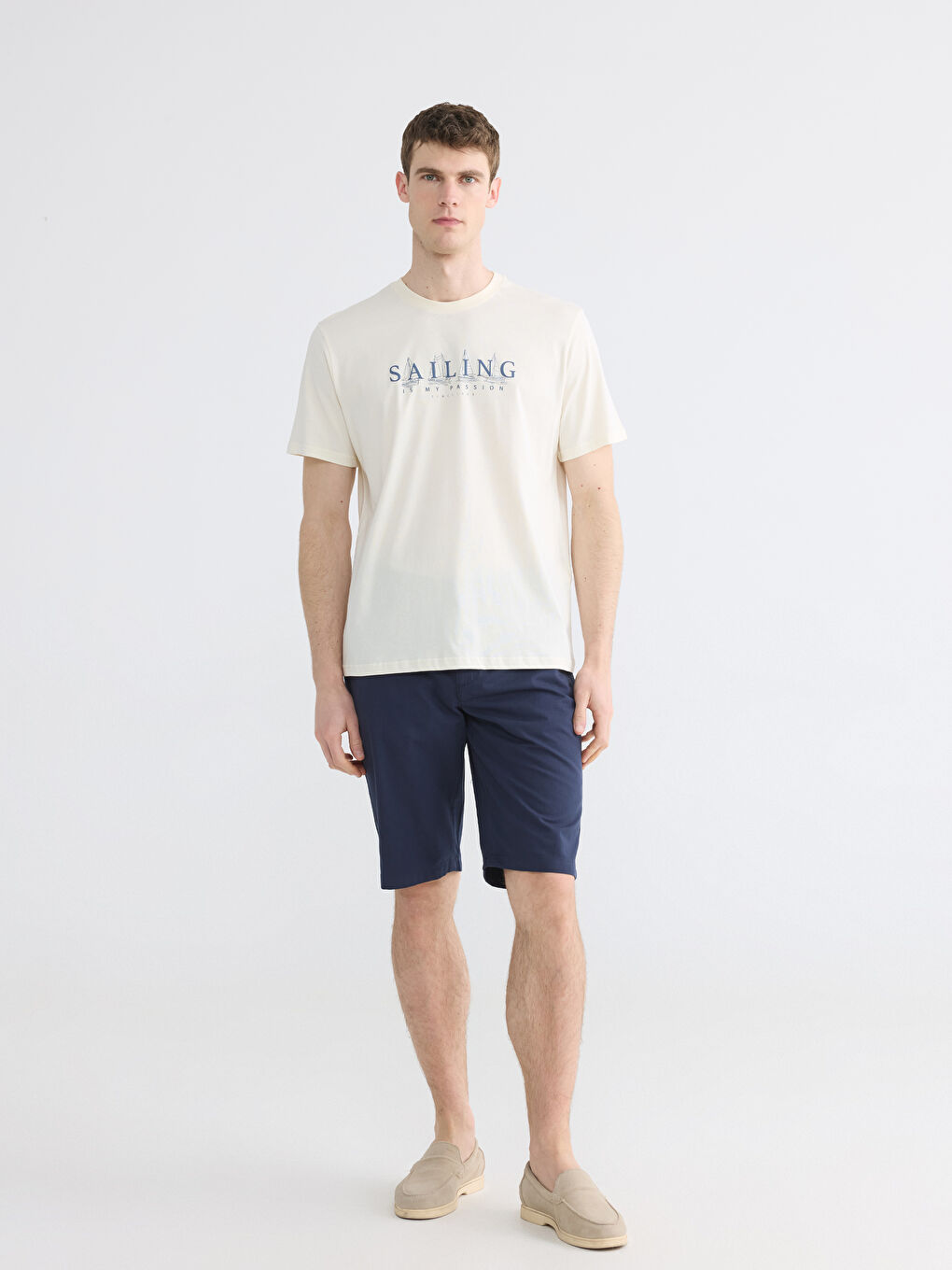 T-shirt à col rond coupe régulière imprimé pour homme-3