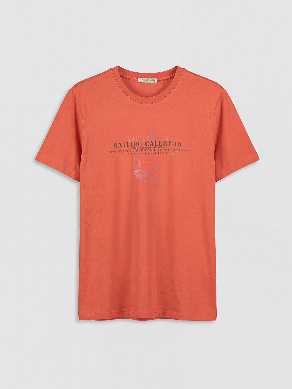 T-shirt en jersey à col rond imprimé pour homme-4