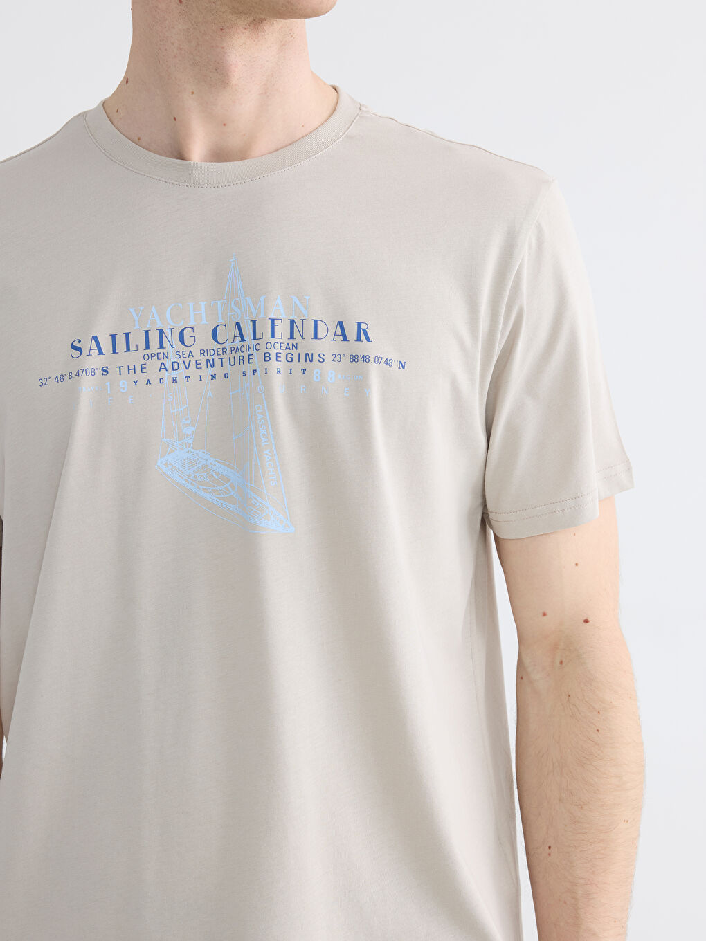 Crew Neck Printed Men's Jersey T-Shirt-2