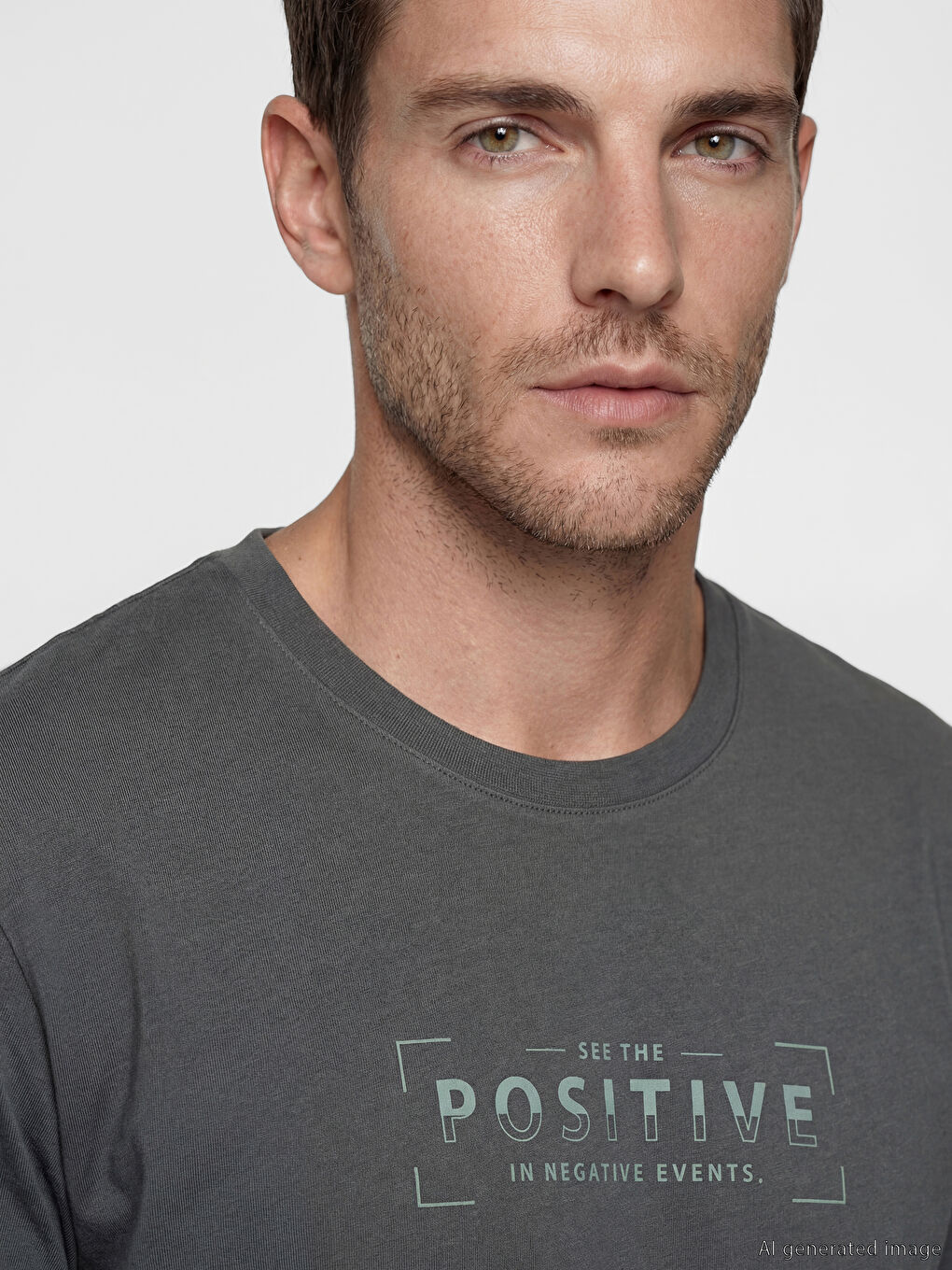 Мужская футболка с круглым вырезом и принтом-2