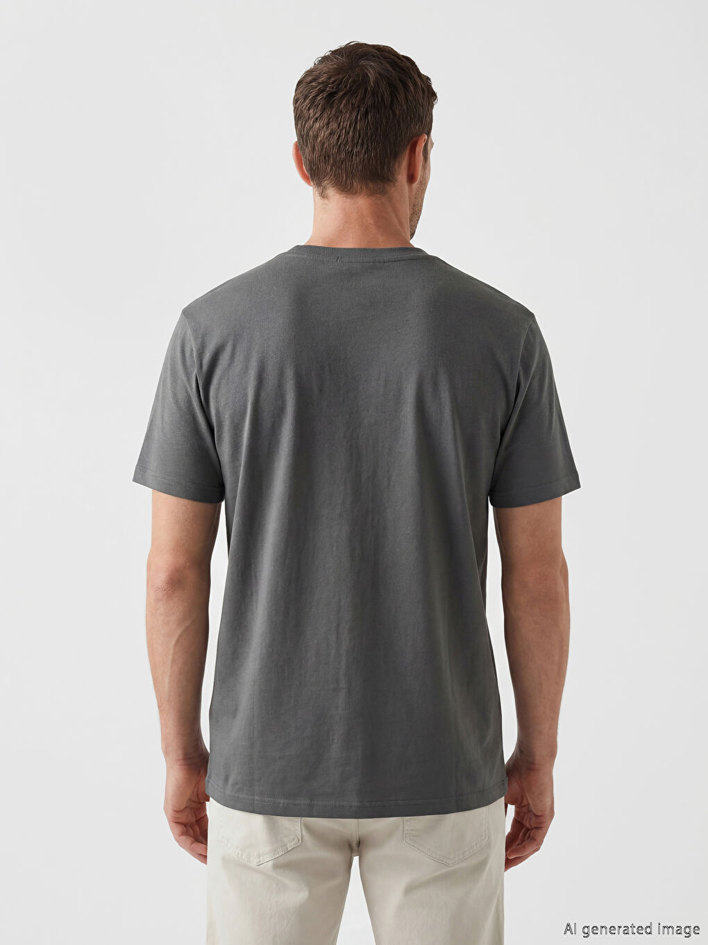 Мужская футболка с круглым вырезом и принтом-3