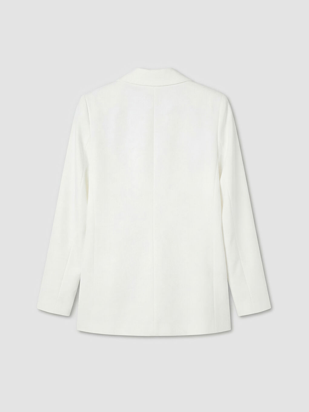 Ekru Keten Karışımlı Kadın Blazer Ceket-1