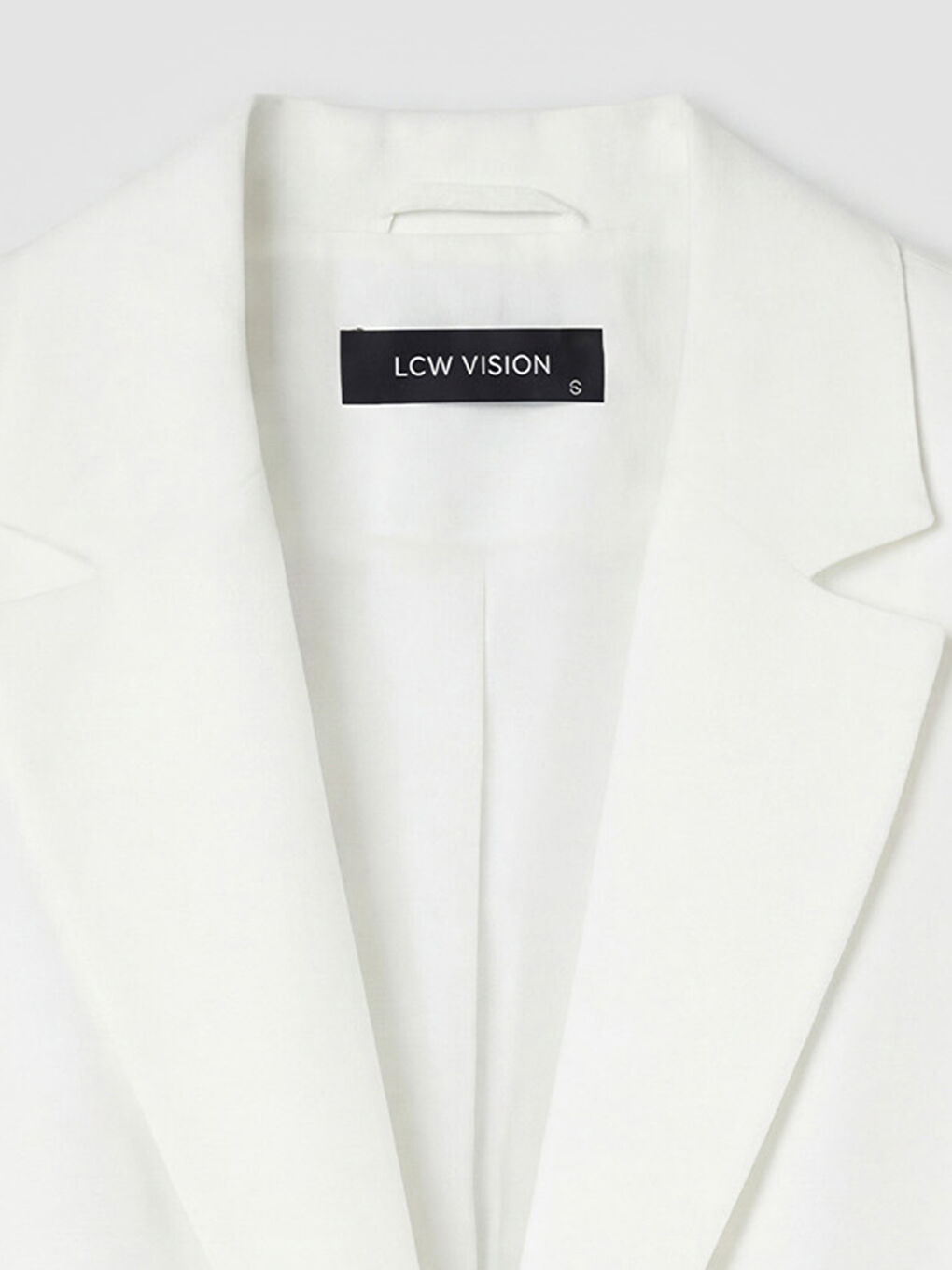 Ekru Keten Karışımlı Kadın Blazer Ceket-2