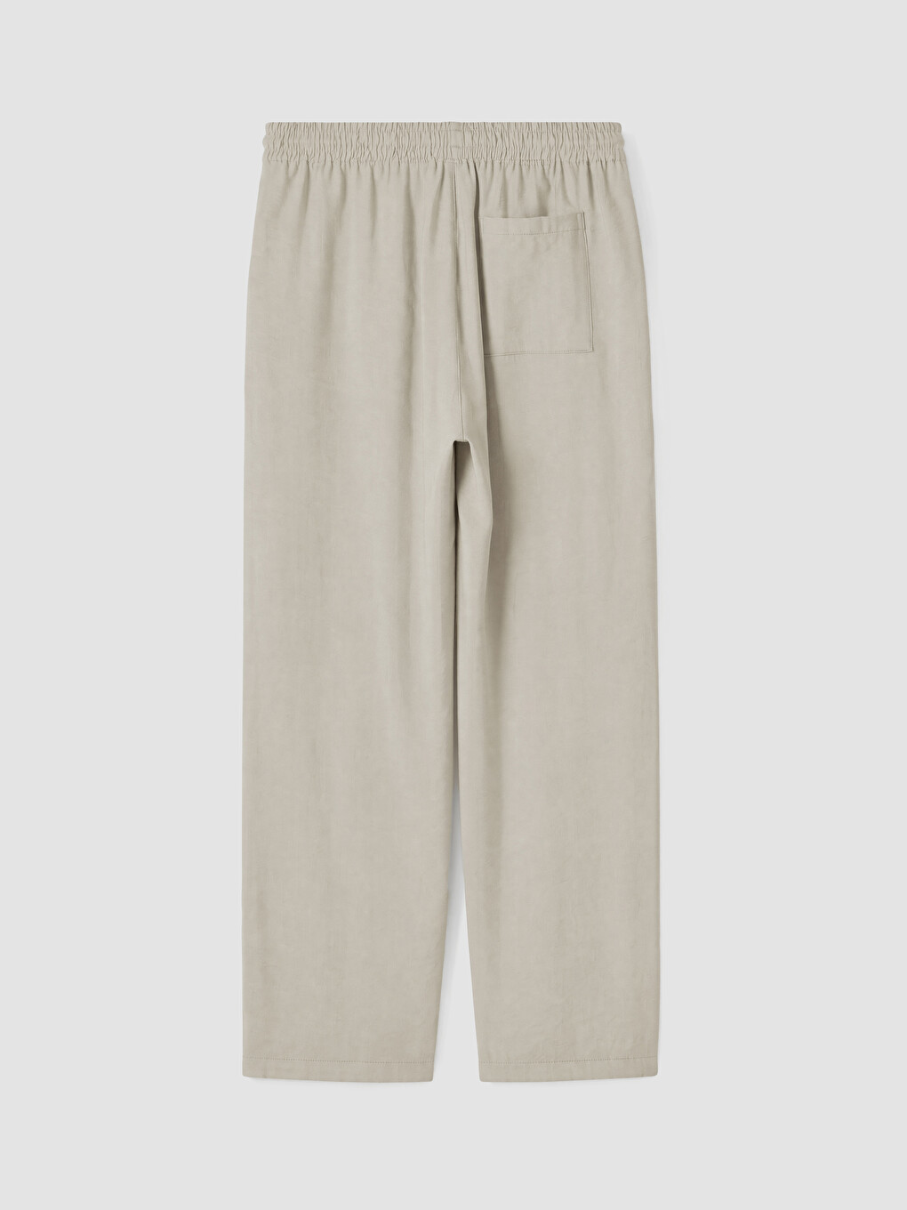 Gri Relax Fit Keten Görünümlü Erkek Pantolon-2