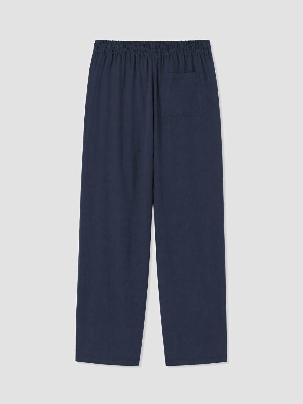 Lacivert Relax Fit Keten Görünümlü Erkek Pantolon-2