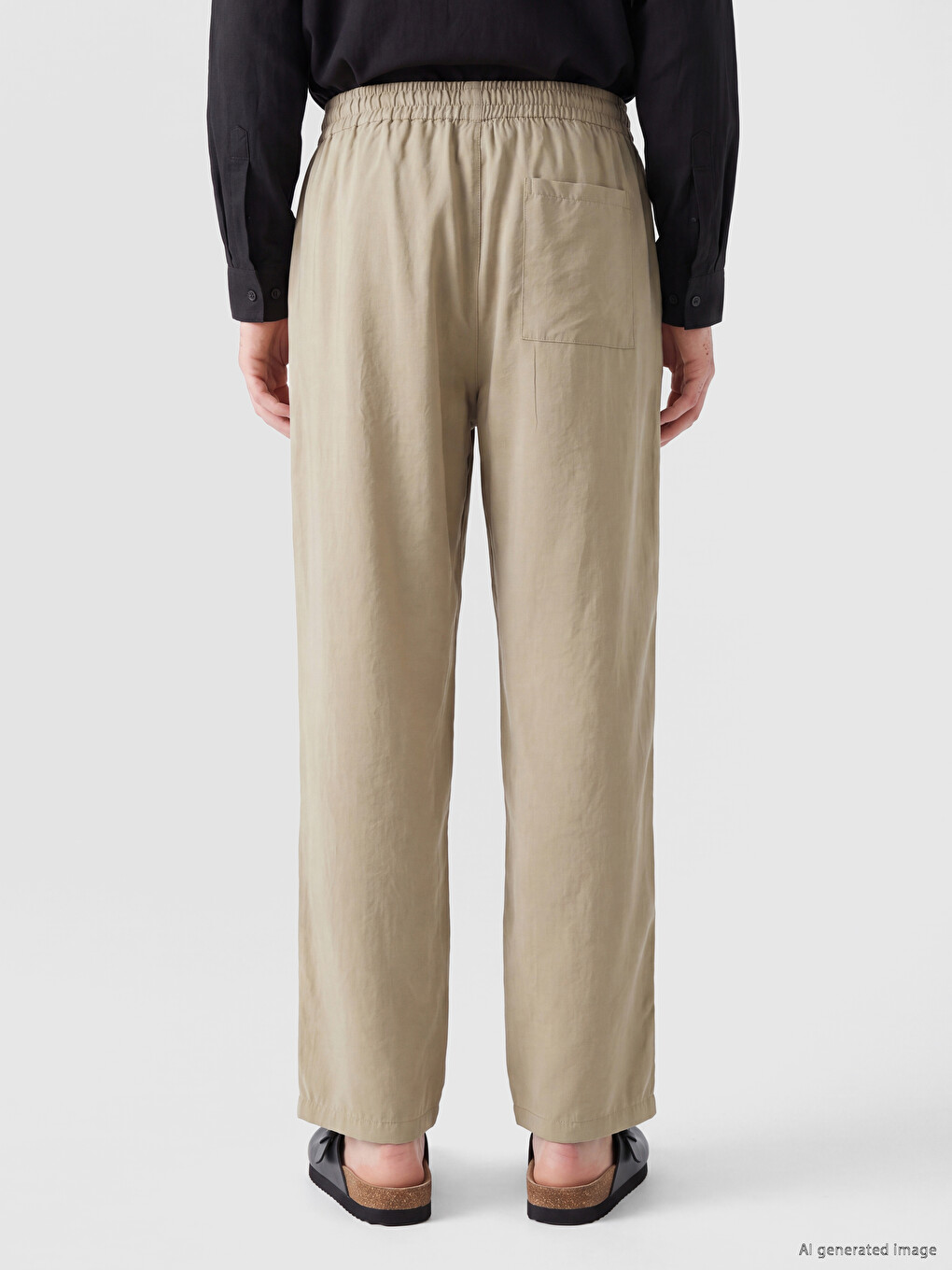 Relax Fit Linen-look Men's Trousers-3
