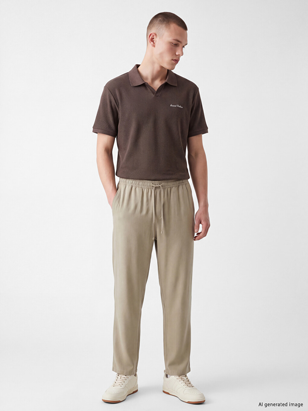 Relax Fit Gabardine Men's Trousers-1