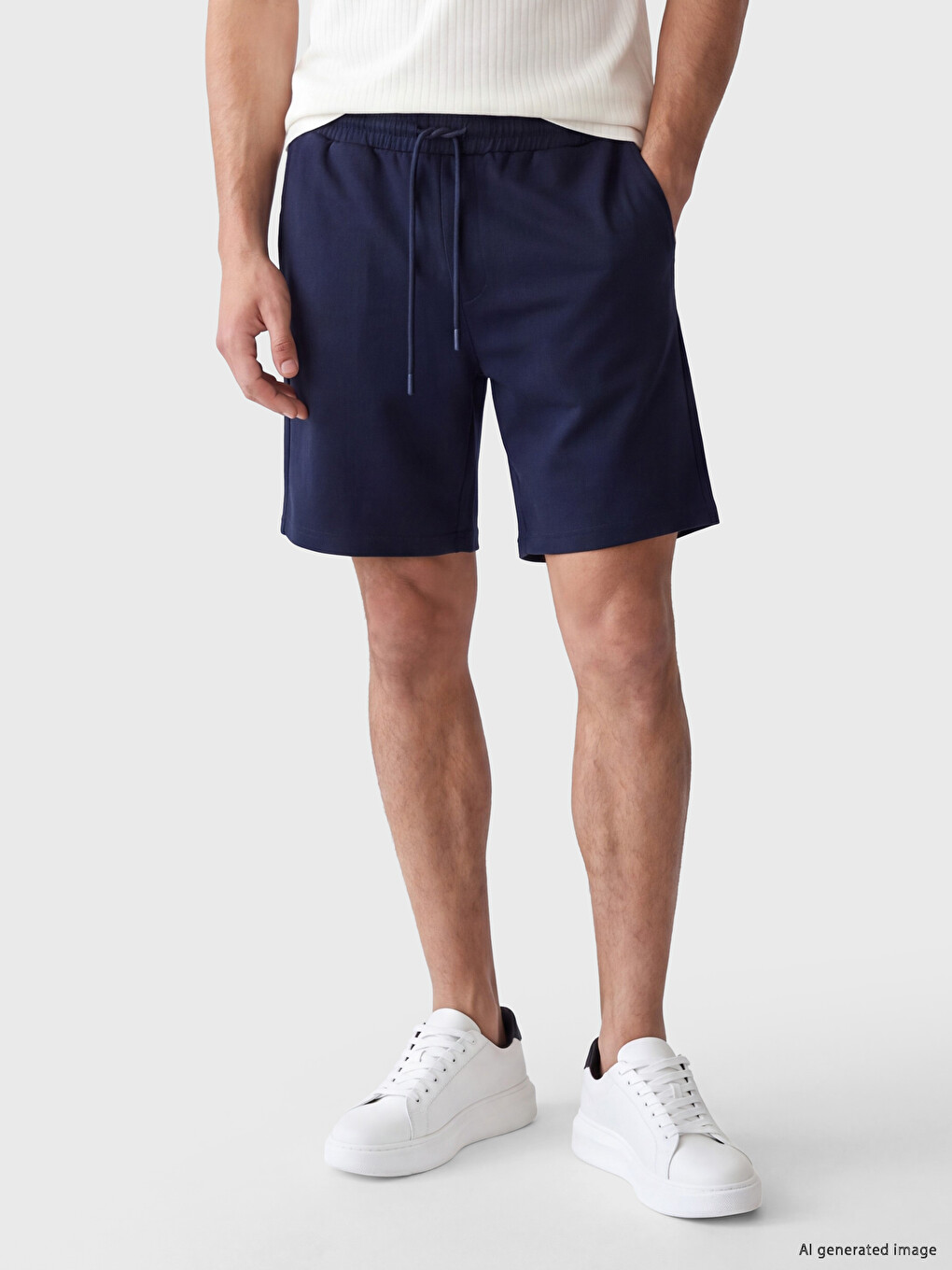 Lacivert Regular Fit Erkek Şort-1