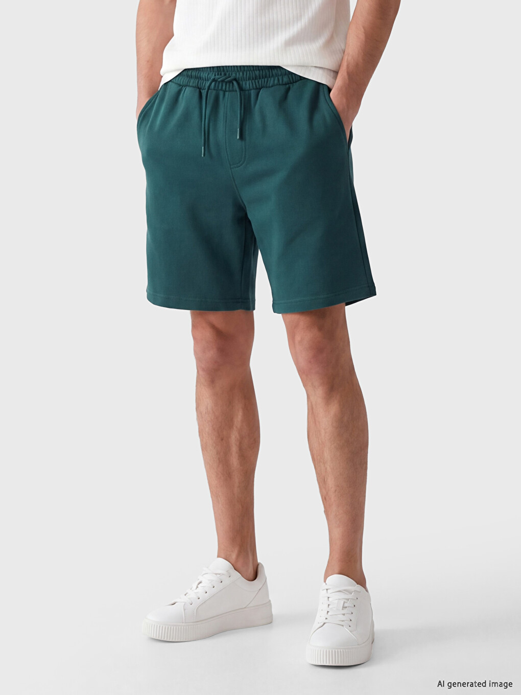 Petrol Regular Fit Erkek Şort-1