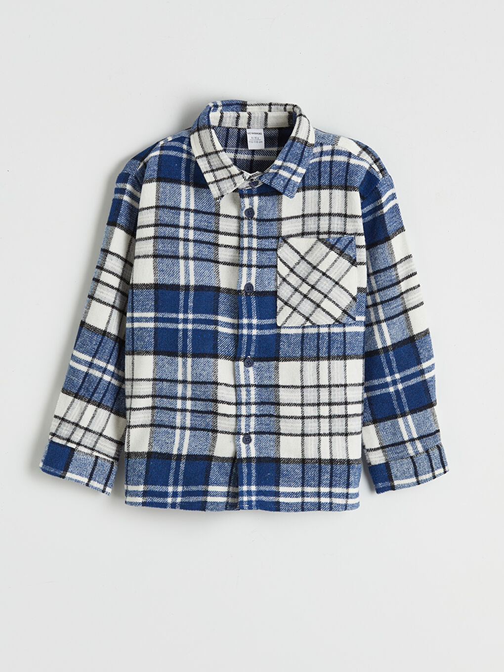 Lacivert Ekose Erkek Çocuk Oduncu Gömlek