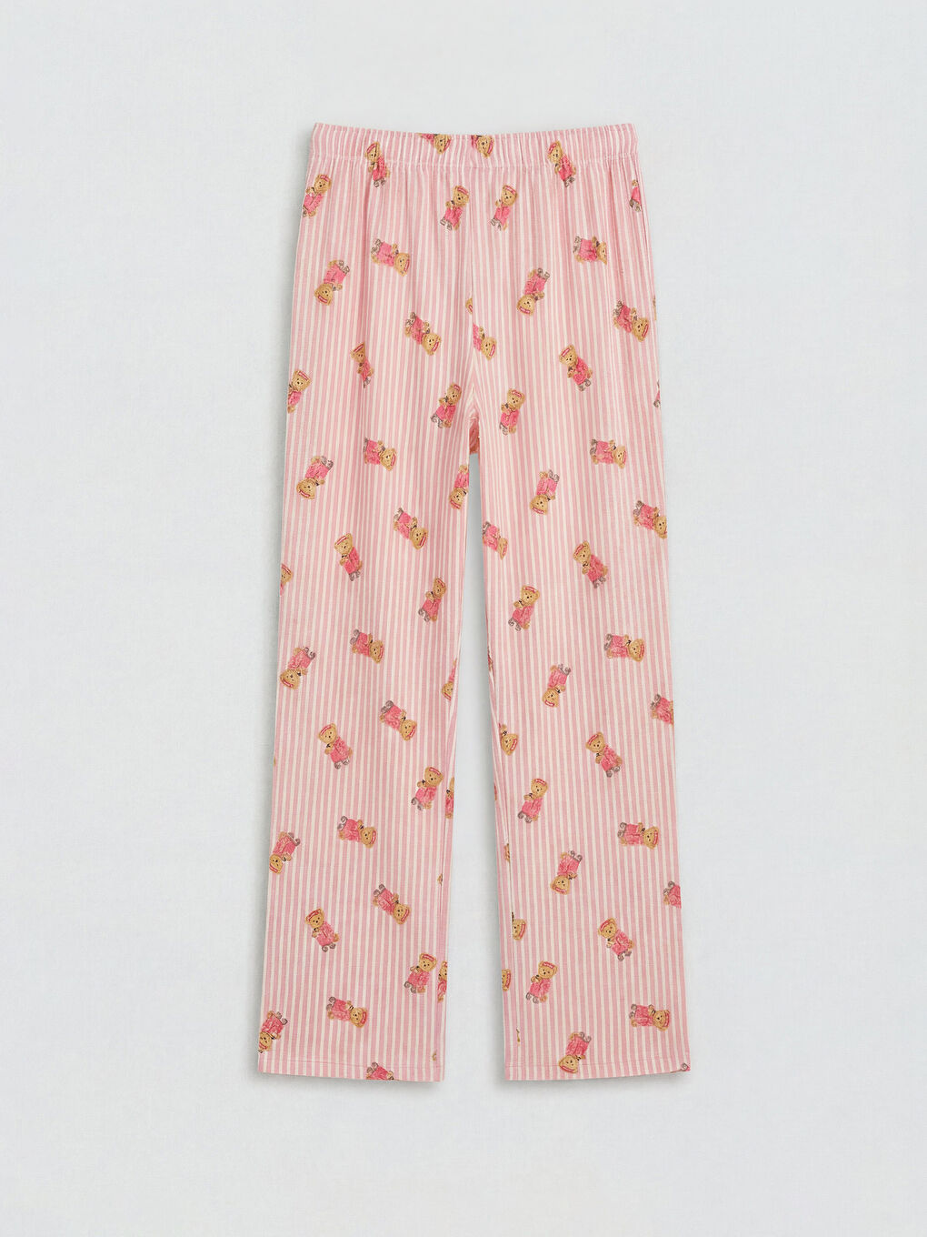 Pembe Ayı Teddy Baskılı Kadın Pijama Takım-3