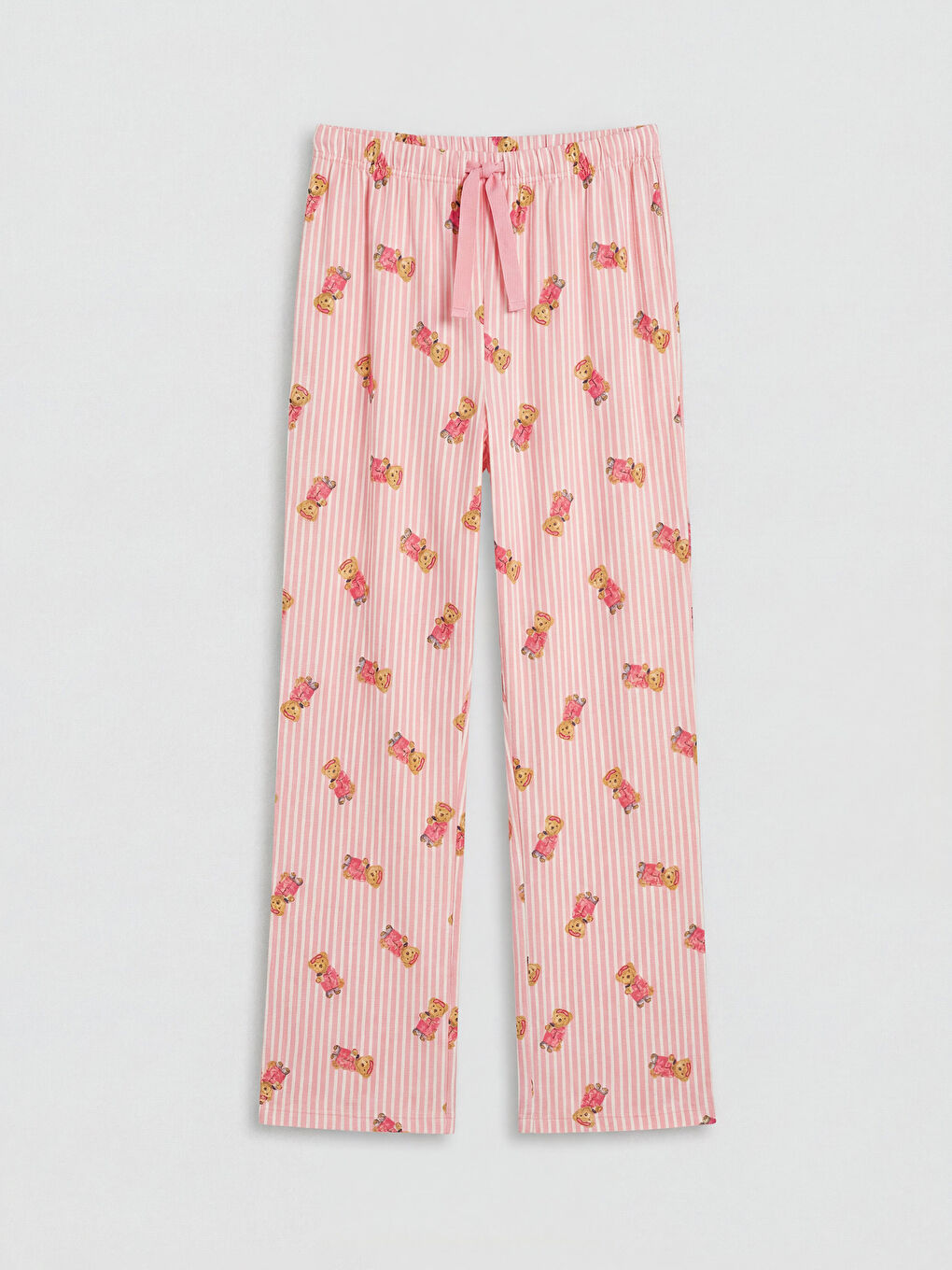 Pembe Ayı Teddy Baskılı Kadın Pijama Takım-4